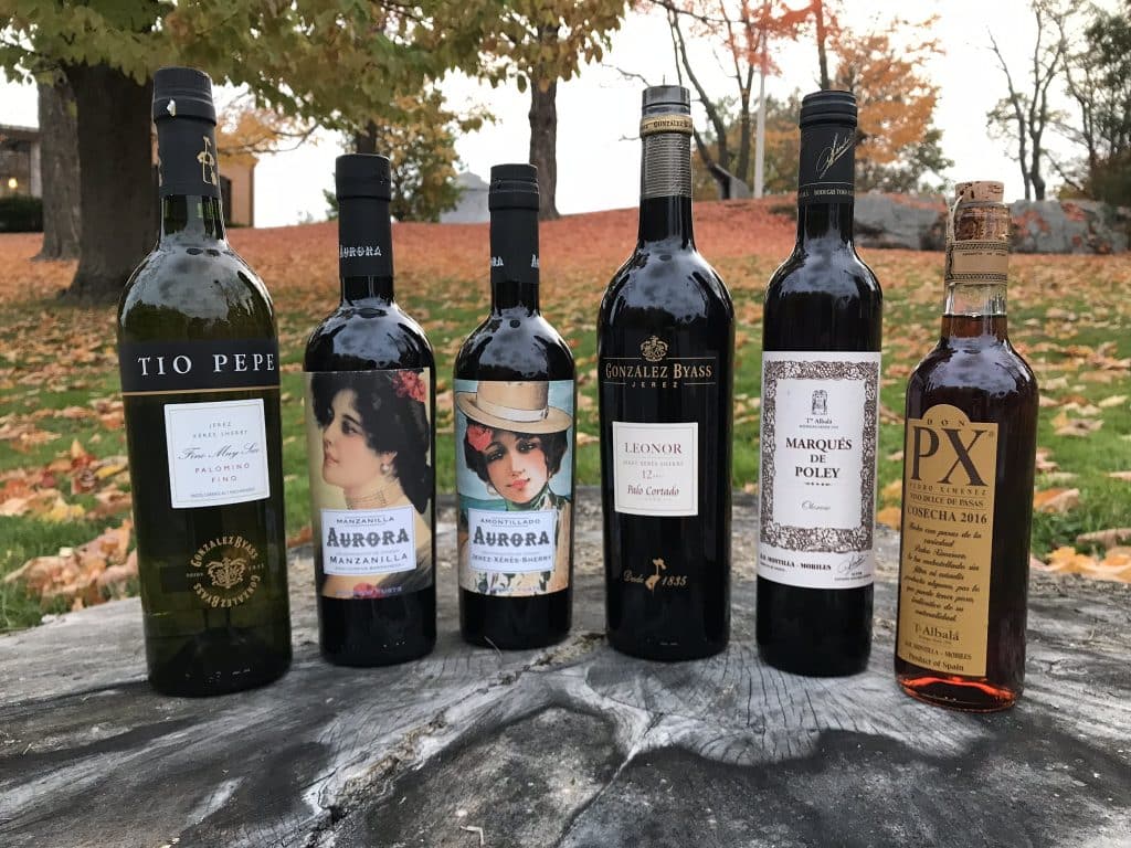 Sherry Wine Tasting Line Up