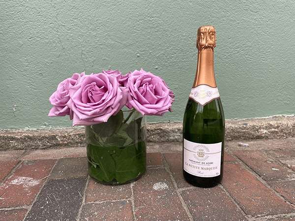 Cremant with roses