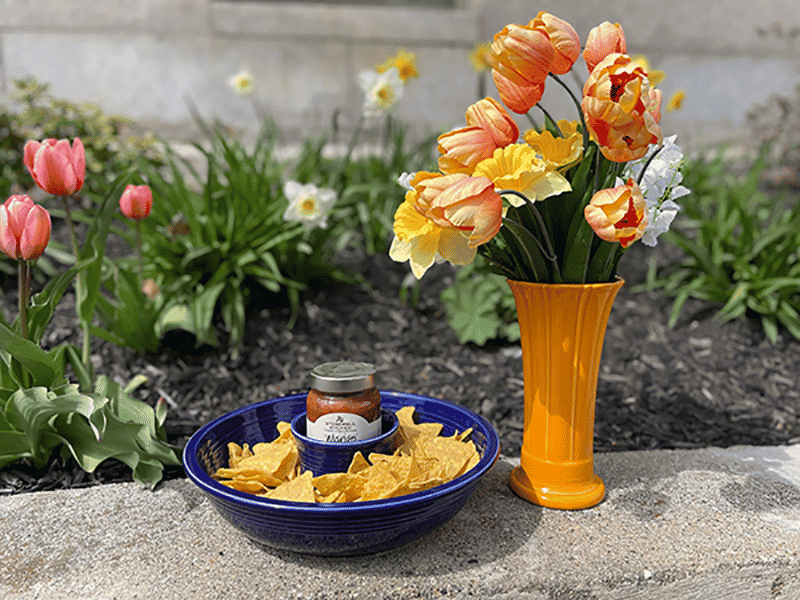 Fiesta Tableware Chip & Dip and Vase